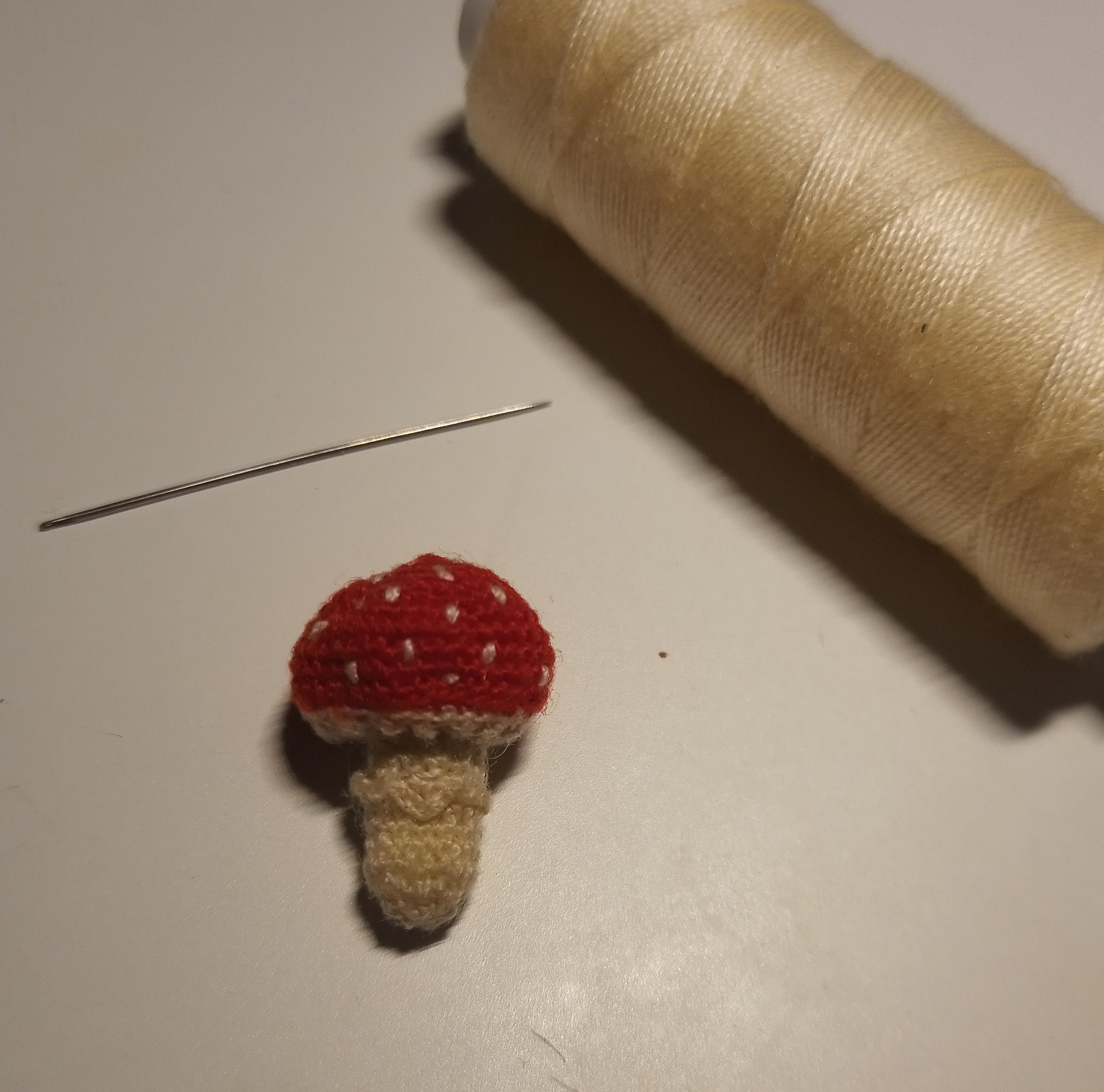 Microcrochet Amanita Muscara mushroom